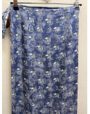 Vintage εμπριμέ wrap φούστα 
