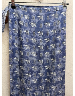 Vintage εμπριμέ wrap φούστα 
