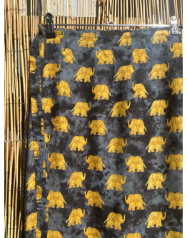 Vintage εμπριμέ wrap φούστα maxi 