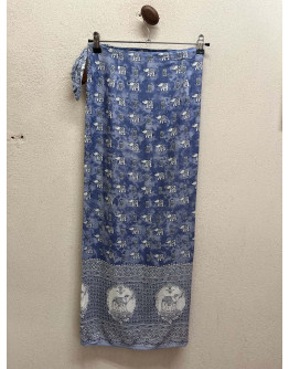 Vintage εμπριμέ wrap φούστα 