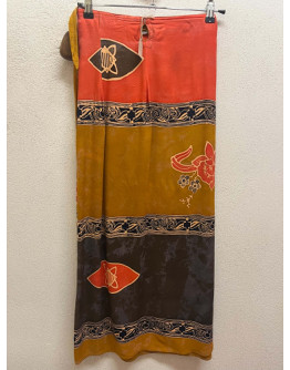 Vintage εμπριμέ wrap φούστα 