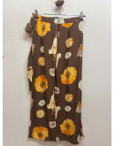 Vintage εμπριμέ wrap φούστα S