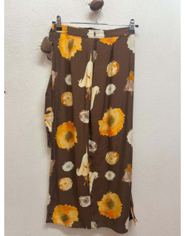 Vintage εμπριμέ wrap φούστα S