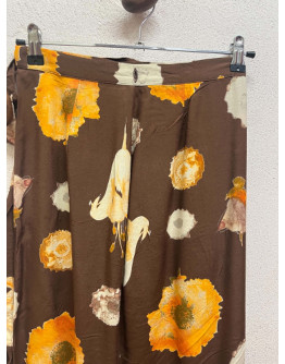 Vintage εμπριμέ wrap φούστα S
