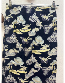 Vintage εμπριμέ wrap φούστα 