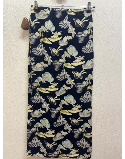 Vintage εμπριμέ wrap φούστα 