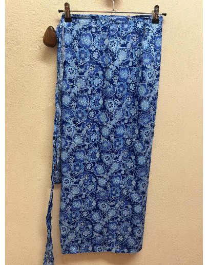 Vintage εμπριμέ wrap φούστα 