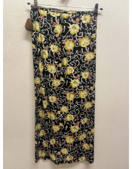 Vintage εμπριμέ wrap φούστα S