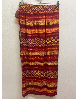 Vintage εμπριμέ wrap φούστα S