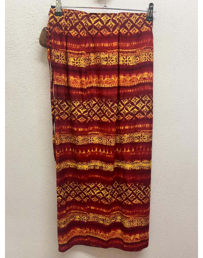 Vintage εμπριμέ wrap φούστα S