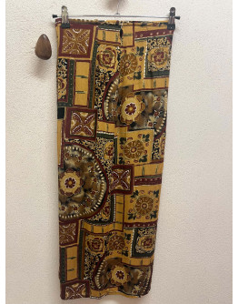 Vintage εμπριμέ wrap φούστα 