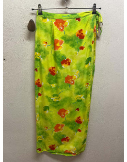 Vintage εμπριμέ wrap φούστα 