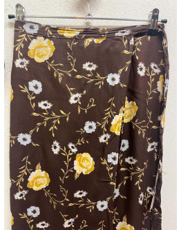 Vintage εμπριμέ wrap φούστα 