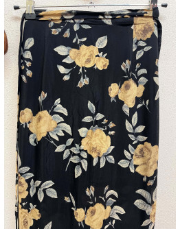 Vintage εμπριμέ wrap φούστα S