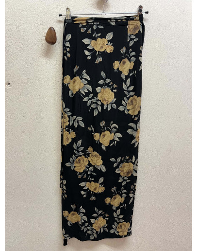 Vintage εμπριμέ wrap φούστα S