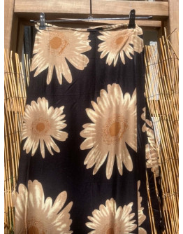 Vintage εμπριμέ wrap φούστα 