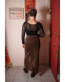 Vintage leather suede skirt M