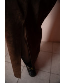 Vintage leather suede skirt M