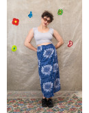 Vintage εμπριμέ wrap φούστα maxi 