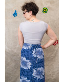 Vintage εμπριμέ wrap φούστα maxi 