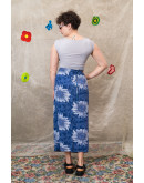 Vintage εμπριμέ wrap φούστα maxi 