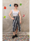 Vintage εμπριμέ wrap φούστα maxi 