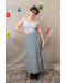 Vintage printed wrap skirt maxi