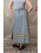 Vintage printed wrap skirt maxi