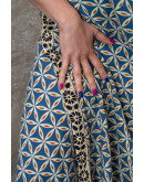 Vintage printed wrap skirt maxi