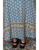 Vintage printed wrap skirt maxi