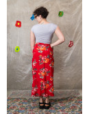 Vintage printed wrap skirt XL
