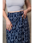Vintage εμπριμέ wrap φούστα maxi 