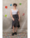 Vintage printed wrap skirt maxi