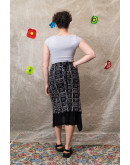 Vintage printed wrap skirt maxi