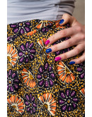 Vintage printed wrap skirt maxi