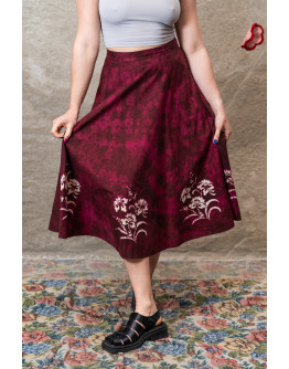 Vintage εμπριμέ wrap φούστα maxi 