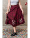 Vintage printed wrap skirt maxi