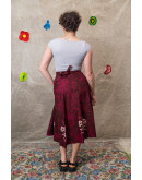 Vintage printed wrap skirt maxi