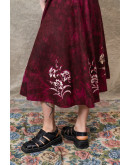 Vintage printed wrap skirt maxi