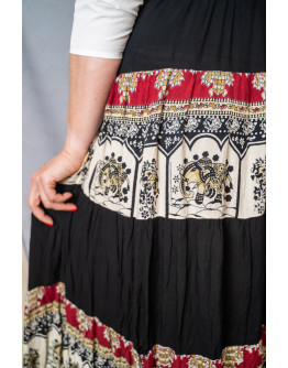 Vintage εμπριμέ φούστα maxi S