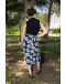 Vintage printed wrap skirt 