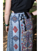 Vintage εμπριμέ wrap φούστα 