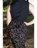 Vintage εμπριμέ wrap φούστα maxi 