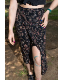 Vintage εμπριμέ wrap φούστα maxi 