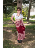Vintage εμπριμέ wrap φούστα maxi 