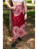 Vintage εμπριμέ wrap φούστα maxi 