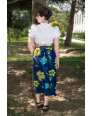 Vintage εμπριμέ wrap φούστα maxi 