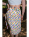 Vintage printed wrap skirt 