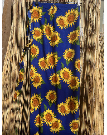 Vintage εμπριμέ wrap φούστα maxi 