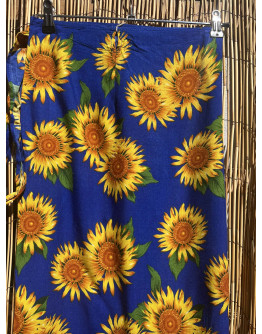 Vintage εμπριμέ wrap φούστα maxi 